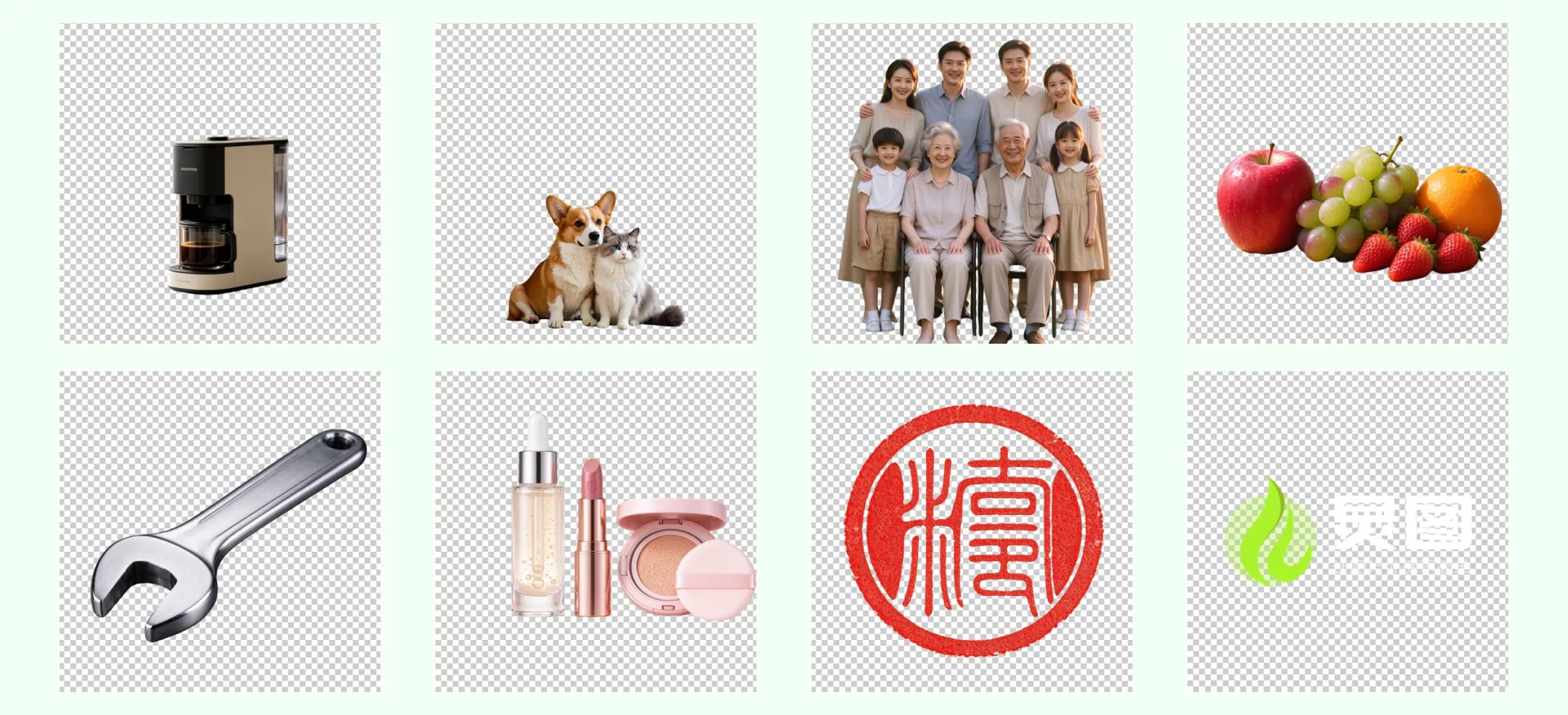 批量抠图处理后